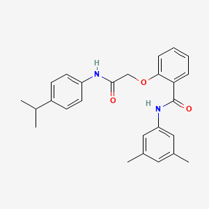 N-(3,5-dimethylphenyl)-2-{2-[(4-isopropylphenyl)amino]-2-oxoethoxy}benzamide