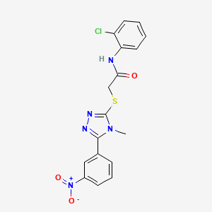 N-(2-chlorophenyl)-2-{[4-methyl-5-(3-nitrophenyl)-4H-1,2,4-triazol-3-yl]thio}acetamide