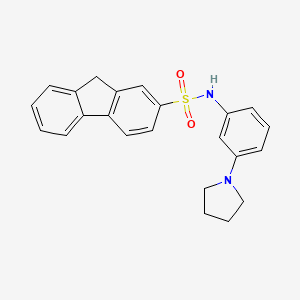 N-[3-(1-pyrrolidinyl)phenyl]-9H-fluorene-2-sulfonamide