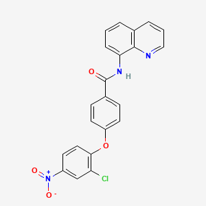 4-(2-chloro-4-nitrophenoxy)-N-8-quinolinylbenzamide