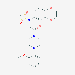 N-(2,3-dihydro-1,4-benzodioxin-6-yl)-N-{2-[4-(2-methoxyphenyl)piperazin-1-yl]-2-oxoethyl}methanesulfonamide