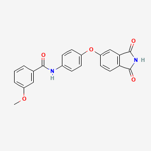 molecular formula C22H16N2O5 B3547266 N-{4-[(1,3-dioxo-2,3-dihydro-1H-isoindol-5-yl)oxy]phenyl}-3-methoxybenzamide 