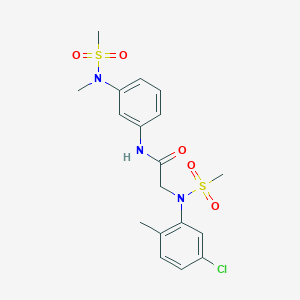 N~2~-(5-chloro-2-methylphenyl)-N-{3-[methyl(methylsulfonyl)amino]phenyl}-N~2~-(methylsulfonyl)glycinamide