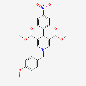 3,5-DIMETHYL 1-[(4-METHOXYPHENYL)METHYL]-4-(4-NITROPHENYL)-1,4-DIHYDROPYRIDINE-3,5-DICARBOXYLATE