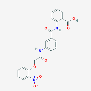 2-[(3-{[(2-nitrophenoxy)acetyl]amino}benzoyl)amino]benzoic acid