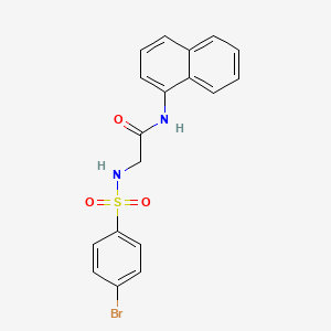 2-[(4-bromophenyl)sulfonylamino]-N-naphthalen-1-ylacetamide