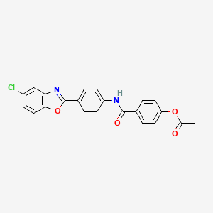 4-({[4-(5-chloro-1,3-benzoxazol-2-yl)phenyl]amino}carbonyl)phenyl acetate