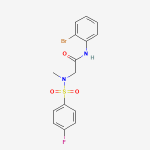 N-(2-bromophenyl)-N~2~-[(4-fluorophenyl)sulfonyl]-N~2~-methylglycinamide