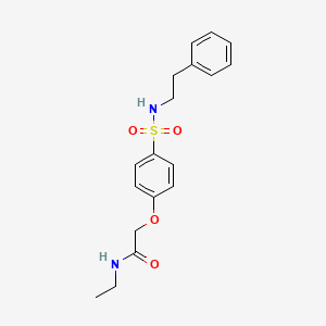 N-ethyl-2-[4-(2-phenylethylsulfamoyl)phenoxy]acetamide