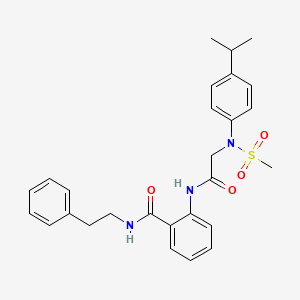 2-{[N-(4-isopropylphenyl)-N-(methylsulfonyl)glycyl]amino}-N-(2-phenylethyl)benzamide