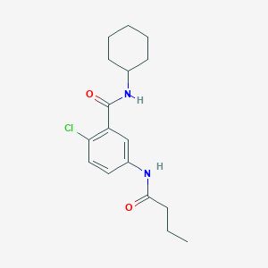 molecular formula C17H23ClN2O2 B354839 5-(butyrylamino)-2-chloro-N-cyclohexylbenzamide CAS No. 925098-80-2