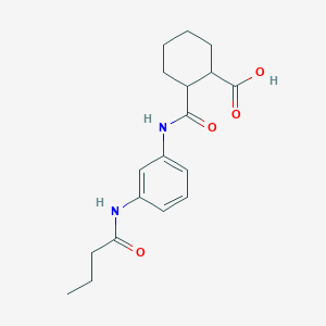 molecular formula C18H24N2O4 B354875 2-{[3-(ブチリルアミノ)アニリノ]-カルボニル}シクロヘキサンカルボン酸 CAS No. 925576-29-0