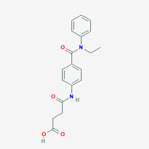 molecular formula C19H20N2O4 B354880 4-{4-[(乙基苯胺基)羰基]苯胺基}-4-氧代丁酸 CAS No. 941441-32-3