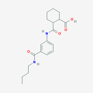 molecular formula C19H26N2O4 B354884 2-({3-[(Butylamino)carbonyl]anilino}carbonyl)-cyclohexanecarboxylic acid CAS No. 940468-56-4