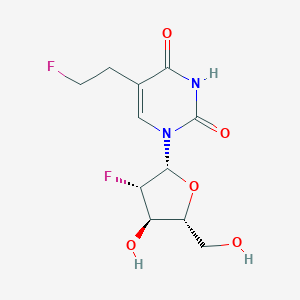 molecular formula C11H14F2N2O5 B035491 5-(2-Fluoroethyl)-2'-fluoroarabinofuranosyluracil CAS No. 108008-64-6