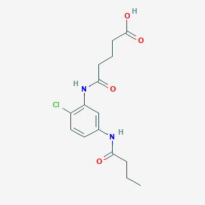 molecular formula C15H19ClN2O4 B354938 5-[5-(ブチリルアミノ)-2-クロロアニリノ]-5-オキソペンタン酸 CAS No. 925075-78-1