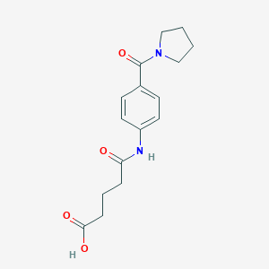 5-Oxo-5-[4-(1-pyrrolidinylcarbonyl)anilino]-pentanoic acid