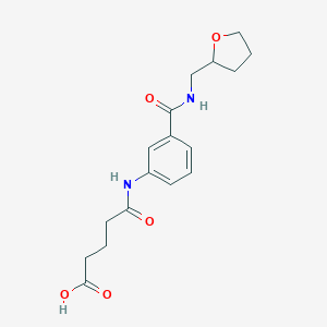 molecular formula C17H22N2O5 B354946 5-Oxo-5-(3-{[(tetrahydro-2-furanylmethyl)amino]-carbonyl}anilino)pentanoic acid CAS No. 940539-64-0