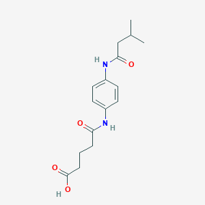 molecular formula C16H22N2O4 B354948 Ácido 5-{4-[(3-Metilbutanoyl)amino]anilino}-5-oxopentanoico CAS No. 940214-39-1