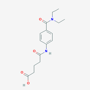 molecular formula C16H22N2O4 B354950 5-{4-[(Diethylamino)carbonyl]anilino}-5-oxopentanoic acid CAS No. 940532-51-4