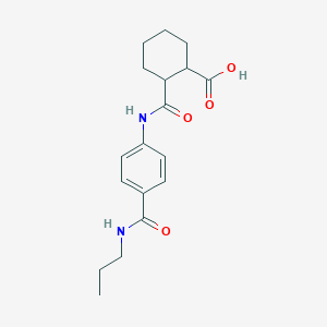 molecular formula C18H24N2O4 B354954 2-({4-[(Propylamino)carbonyl]anilino}carbonyl)-cyclohexanecarboxylic acid CAS No. 940494-57-5