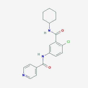 molecular formula C19H20ClN3O2 B354964 N-{4-chloro-3-[(cyclohexylamino)carbonyl]phenyl}isonicotinamide CAS No. 925133-96-6