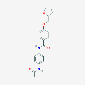 molecular formula C20H22N2O4 B354998 N-[4-(acetylamino)phenyl]-4-(tetrahydro-2-furanylmethoxy)benzamide CAS No. 848247-93-8