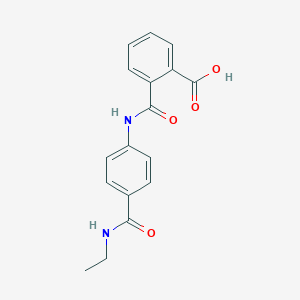 molecular formula C17H16N2O4 B355021 2-({4-[(Ethylamino)carbonyl]anilino}carbonyl)-benzoic acid CAS No. 945185-45-5