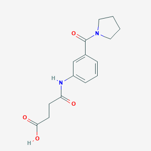 4-Oxo-4-[3-(1-pyrrolidinylcarbonyl)anilino]-butanoic acid