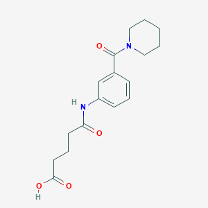 5-Oxo-5-[3-(1-piperidinylcarbonyl)anilino]-pentanoic acid