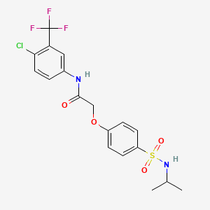 molecular formula C18H18ClF3N2O4S B3550993 N-[4-chloro-3-(trifluoromethyl)phenyl]-2-{4-[(isopropylamino)sulfonyl]phenoxy}acetamide 