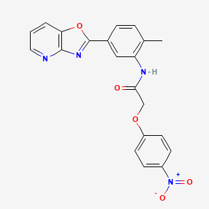 N-(2-methyl-5-[1,3]oxazolo[4,5-b]pyridin-2-ylphenyl)-2-(4-nitrophenoxy)acetamide