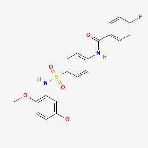 N-(4-{[(2,5-dimethoxyphenyl)amino]sulfonyl}phenyl)-4-fluorobenzamide