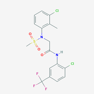 N~2~-(3-chloro-2-methylphenyl)-N~1~-[2-chloro-5-(trifluoromethyl)phenyl]-N~2~-(methylsulfonyl)glycinamide