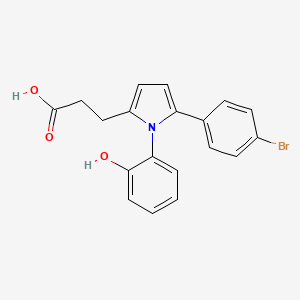 3-[5-(4-bromophenyl)-1-(2-hydroxyphenyl)-1H-pyrrol-2-yl]propanoic acid