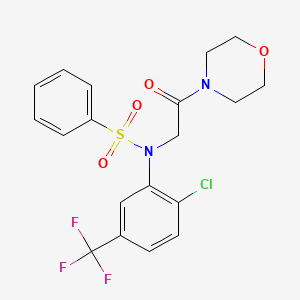 N-[2-chloro-5-(trifluoromethyl)phenyl]-N-[2-(4-morpholinyl)-2-oxoethyl]benzenesulfonamide