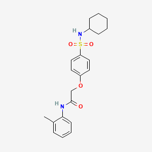 2-{4-[(cyclohexylamino)sulfonyl]phenoxy}-N-(2-methylphenyl)acetamide