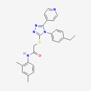 N-(2,4-dimethylphenyl)-2-{[4-(4-ethylphenyl)-5-(4-pyridinyl)-4H-1,2,4-triazol-3-yl]thio}acetamide