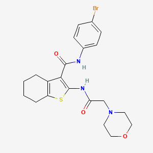 molecular formula C21H24BrN3O3S B3551513 N-(4-bromophenyl)-2-[(4-morpholinylacetyl)amino]-4,5,6,7-tetrahydro-1-benzothiophene-3-carboxamide 