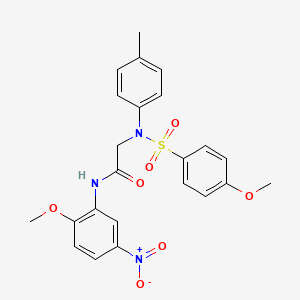 N~1~-(2-methoxy-5-nitrophenyl)-N~2~-[(4-methoxyphenyl)sulfonyl]-N~2~-(4-methylphenyl)glycinamide