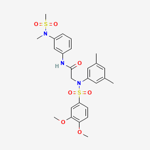 N~2~-[(3,4-dimethoxyphenyl)sulfonyl]-N~2~-(3,5-dimethylphenyl)-N~1~-{3-[methyl(methylsulfonyl)amino]phenyl}glycinamide