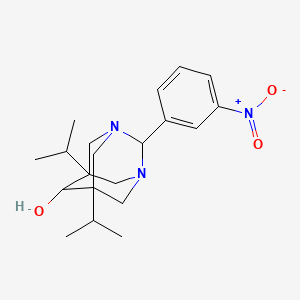 5,7-diisopropyl-2-(3-nitrophenyl)-1,3-diazatricyclo[3.3.1.1~3,7~]decan-6-ol