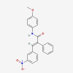 (E)-N-(4-methoxyphenyl)-3-(3-nitrophenyl)-2-phenylprop-2-enamide