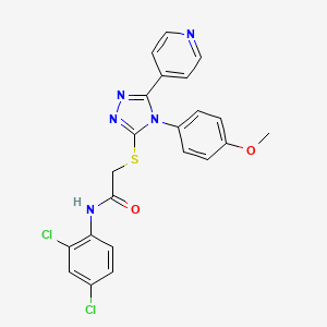 N-(2,4-dichlorophenyl)-2-{[4-(4-methoxyphenyl)-5-(4-pyridinyl)-4H-1,2,4-triazol-3-yl]thio}acetamide