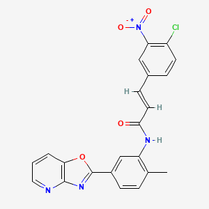 3-(4-chloro-3-nitrophenyl)-N-(2-methyl-5-[1,3]oxazolo[4,5-b]pyridin-2-ylphenyl)acrylamide