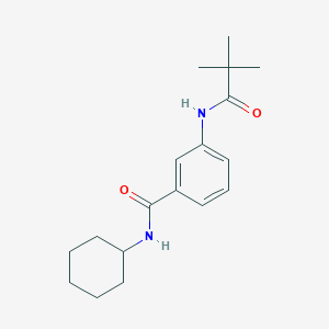 N-cyclohexyl-3-[(2,2-dimethylpropanoyl)amino]benzamide