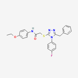 molecular formula C25H23FN4O2S B3551718 2-{[5-benzyl-4-(4-fluorophenyl)-4H-1,2,4-triazol-3-yl]thio}-N-(4-ethoxyphenyl)acetamide 