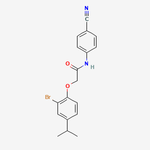 2-(2-bromo-4-isopropylphenoxy)-N-(4-cyanophenyl)acetamide