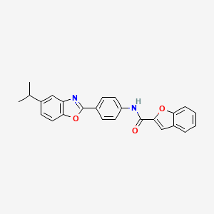 N-{4-[5-(propan-2-yl)-1,3-benzoxazol-2-yl]phenyl}-1-benzofuran-2-carboxamide