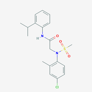 N~2~-(4-chloro-2-methylphenyl)-N~1~-(2-isopropylphenyl)-N~2~-(methylsulfonyl)glycinamide